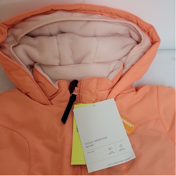 NEW! Girls Cold Weather Winter Jacket Coat w/ Hood & Gloves - All in Motion - Picture 7 of 16